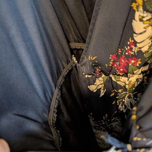 Floral Wrap Dress in Navy and Pink - Picture 4 of 7